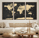 World Map Canvas Print – Detailed Map of the World Wall Art by MyGreatCanvas | Canvas Wall Art Prints | Photo Prints & Wall Decor