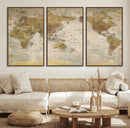 World Map Canvas Print – Detailed Map of the World Wall Art by MyGreatCanvas | Canvas Wall Art Prints | Photo Prints & Wall Decor