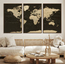 World Map Canvas Print – Framed World Map Wall Art for