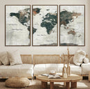 World Map Canvas Print – Framed Travel Map Wall Art for by MyGreatCanvas | Canvas Wall Art Prints | Photo Prints & Wall Decor