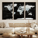 World Map Canvas Print – Framed Push Pin Wall Art, Color by MyGreatCanvas | Canvas Wall Art Prints | Photo Prints & Wall Decor