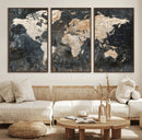 World Map Canvas Print – Detailed Map of the World Wall Art by MyGreatCanvas | Canvas Wall Art Prints | Photo Prints & Wall Decor
