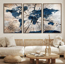 Rustic World Map Canvas Print – Framed Wall Art for Couples, by MyGreatCanvas | Canvas Wall Art Prints | Photo Prints & Wall Decor