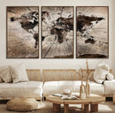 Black and White World Map Canvas Print – Framed Wall Art for by MyGreatCanvas | Canvas Wall Art Prints | Photo Prints & Wall Decor