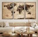 World Map Wall Art Canvas Print by MyGreatCanvas | Canvas Wall Art Prints | Photo Prints & Wall Decor