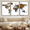 World Map Wall Art Canvas Print, Modern Decorative Framed by MyGreatCanvas | Canvas Wall Art Prints | Photo Prints & Wall Decor