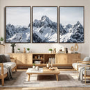 Snowy Mountain Range Canvas Print, Alpine Peaks Landscape by MyGreatCanvas | Canvas Wall Art Prints | Photo Prints & Wall Decor