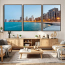 Chicago Wall Art Canvas Print, Chicago City Downtown Night by MyGreatCanvas | Canvas Wall Art Prints | Photo Prints & Wall Decor