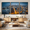 Chicago Wall Art Canvas Print - Chicago City Downtown Night by MyGreatCanvas | Canvas Wall Art Prints | Photo Prints & Wall Decor