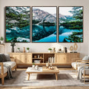 Alpine Mountain Lake Wall Art Canvas Print – Turquoise by MyGreatCanvas | Canvas Wall Art Prints | Photo Prints & Wall Decor