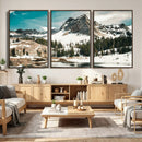 Snowy Mountain Wall Art Canvas Print, Alpine Pine Forest by MyGreatCanvas | Canvas Wall Art Prints | Photo Prints & Wall Decor