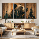 Rustic Bear Wall Art Canvas Print – Woodland Wildlife by MyGreatCanvas | Canvas Wall Art Prints | Photo Prints & Wall Decor