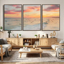 Sunset Beach Wall Art Canvas Print – Soft Coastal by MyGreatCanvas | Canvas Wall Art Prints | Photo Prints & Wall Decor