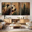 Grizzly Bear Wall Art Canvas Print, Rustic Wildlife Bear by MyGreatCanvas | Canvas Wall Art Prints | Photo Prints & Wall Decor