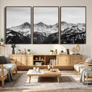 Black and White Mountain Wall Art Canvas Print, Snowy Alpine by MyGreatCanvas | Canvas Wall Art Prints | Photo Prints & Wall Decor