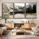 Lake Braies Alpine Landscape Wall Art Canvas Print, by MyGreatCanvas | Canvas Wall Art Prints | Photo Prints & Wall Decor
