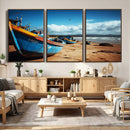 Fishing Boats Wall Art Canvas Print, Coastal Boat Beach by MyGreatCanvas | Canvas Wall Art Prints | Photo Prints & Wall Decor