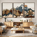 Wood Style Mountain Wall Art Canvas Print, Layered Wood by MyGreatCanvas | Canvas Wall Art Prints | Photo Prints & Wall Decor
