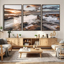 Rocky Coast Ocean Sunset Wall Art Canvas Print, Dramatic by MyGreatCanvas | Canvas Wall Art Prints | Photo Prints & Wall Decor