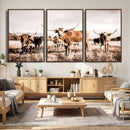 Texas Longhorn Cattle Wall Art Canvas Print, Sepia Western by MyGreatCanvas | Canvas Wall Art Prints | Photo Prints & Wall Decor