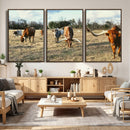 Texas Longhorn Wall Art Canvas Print, Western Ranch Cattle by MyGreatCanvas | Canvas Wall Art Prints | Photo Prints & Wall Decor