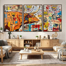Basquiat Style Bull Graffiti Wall Art Canvas Print, Street by MyGreatCanvas | Canvas Wall Art Prints | Photo Prints & Wall Decor