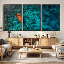 Turquoise Ocean Boat Wall Art Canvas Print by MyGreatCanvas | Canvas Wall Art Prints | Photo Prints & Wall Decor