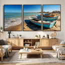 Coastal Fishing Boats Wall Art Canvas Print, Sunset Beach by MyGreatCanvas | Canvas Wall Art Prints | Photo Prints & Wall Decor