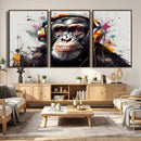 Dj Monkey Wall Art Canvas Print – Colorful Pop Art Banksy by MyGreatCanvas | Canvas Wall Art Prints | Photo Prints & Wall Decor