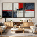Navy Red Abstract Wall Art Canvas Print, Modern Luxury by MyGreatCanvas | Canvas Wall Art Prints | Photo Prints & Wall Decor