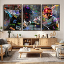 Graffiti Baseball Player Street Art Wall Art Canvas Print by MyGreatCanvas | Canvas Wall Art Prints | Photo Prints & Wall Decor