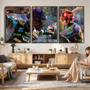Graffiti Baseball Player Street Art Wall Art Canvas Print