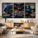 Graffiti American Football Player Street Art Wall Art Canvas by MyGreatCanvas | Canvas Wall Art Prints | Photo Prints & Wall Decor