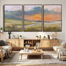 Mountain Sunset Wall Art Canvas Print Vintage Landscape by MyGreatCanvas | Canvas Wall Art Prints | Photo Prints & Wall Decor