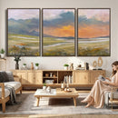 Mountain Sunset Wall Art Canvas Print Vintage Landscape by MyGreatCanvas | Canvas Wall Art Prints | Photo Prints & Wall Decor