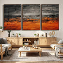 Black Orange Abstract Wall Art Canvas Print Modern Textured by MyGreatCanvas | Canvas Wall Art Prints | Photo Prints & Wall Decor