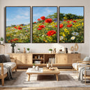 Wildflower Meadow Wall Art Canvas Print – Colorful Poppy and by MyGreatCanvas | Canvas Wall Art Prints | Photo Prints & Wall Decor