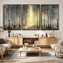 Abstract Birch Forest Wall Art Canvas Print – Modern Gold by MyGreatCanvas | Canvas Wall Art Prints | Photo Prints & Wall Decor