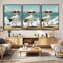 Funny Seagull Wall Art Canvas Print Beach Birds With by MyGreatCanvas | Canvas Wall Art Prints | Photo Prints & Wall Decor