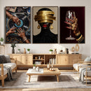 Luxury Fashion Wall Art Canvas Print Set of 3, Gold Jewelry by MyGreatCanvas | Canvas Wall Art Prints | Photo Prints & Wall Decor