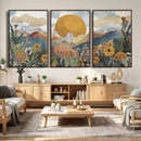 Boho Mountain Landscape Large Wall Art, Horizontal Gold by MyGreatCanvas | Canvas Wall Art Prints | Photo Prints & Wall Decor