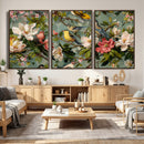 Vintage Birds and Flowers Wide Wall Art: Extra Large by MyGreatCanvas | Canvas Wall Art Prints | Photo Prints & Wall Decor