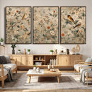 Vintage Birds and Flowers Wall Art Canvas Print, Botanical by MyGreatCanvas | Canvas Wall Art Prints | Photo Prints & Wall Decor