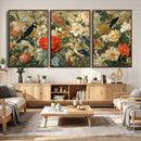 Vintage Birds and Flowers Wall Art Canvas Print, Botanical by MyGreatCanvas | Canvas Wall Art Prints | Photo Prints & Wall Decor
