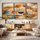 Geometric Boho Abstract Wall Art Canvas Print, Orange Blue by MyGreatCanvas | Canvas Wall Art Prints | Photo Prints & Wall Decor