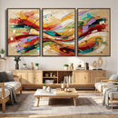 Geometric Abstract Wall Art Canvas Print, Orange Blue by MyGreatCanvas | Canvas Wall Art Prints | Photo Prints & Wall Decor