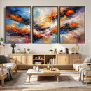 Lyrical Abstraction Wall Art Canvas Print, Orange Blue by MyGreatCanvas | Canvas Wall Art Prints | Photo Prints & Wall Decor