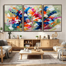 Geometric Abstract Wall Art Canvas Print, Orange Blue by MyGreatCanvas | Canvas Wall Art Prints | Photo Prints & Wall Decor
