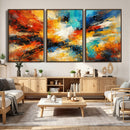 Lyrical Abstract Wall Art Canvas Print, Orange Blue Abstract by MyGreatCanvas | Canvas Wall Art Prints | Photo Prints & Wall Decor