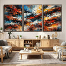 Lyrical Abstrac Wall Art Canvas Print, Orange Blue Abstract by MyGreatCanvas | Canvas Wall Art Prints | Photo Prints & Wall Decor